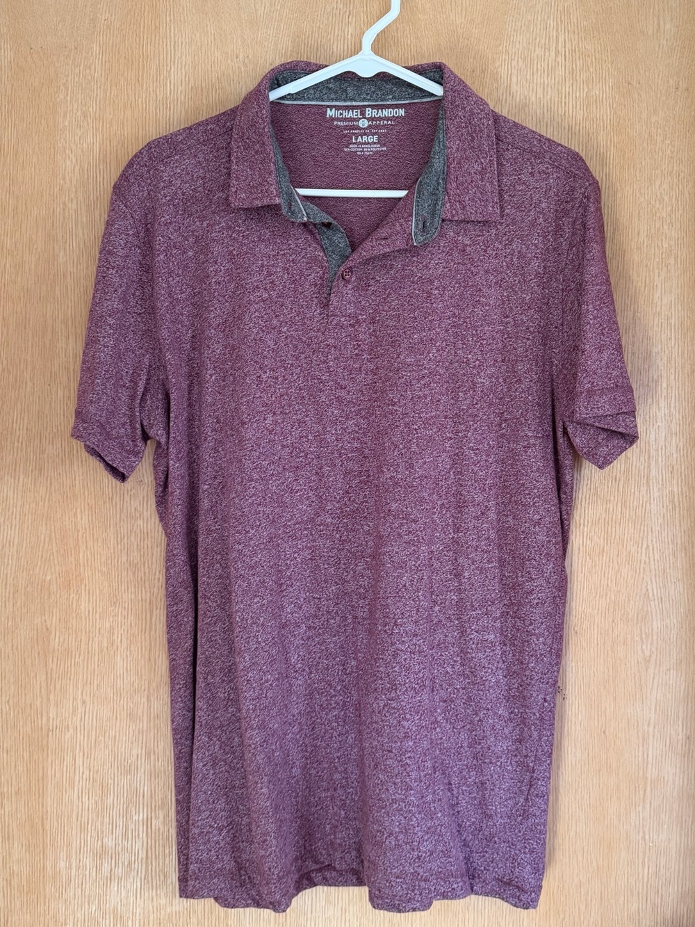 Michael Brandon Men's Burgundy Polo Shirt